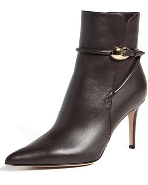 Gianvito Rossi Nappa Booties - Black