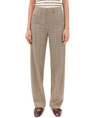 Rag & Bone Shea Plaid Pants - Natural