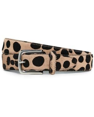 Tibi Classic Pony Hair Leather Belt - Black