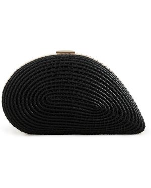 Jonathan Simkhai Bridget Corded Shell Clutch - Black
