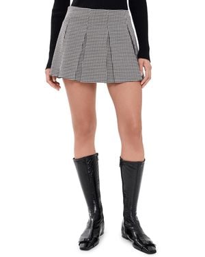 Alice + Olivia Emilie Pleated Mini Skirt - Black