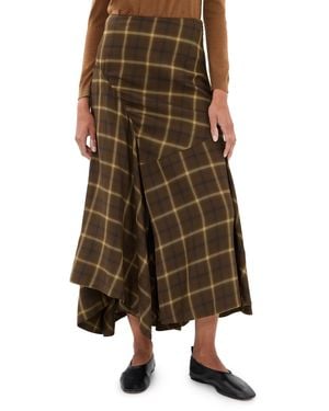 Co. Slash Volume Skirt Cholate - Brown