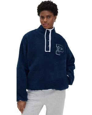Parker Chenille Varsity Fleece Sweatshirt - Blue