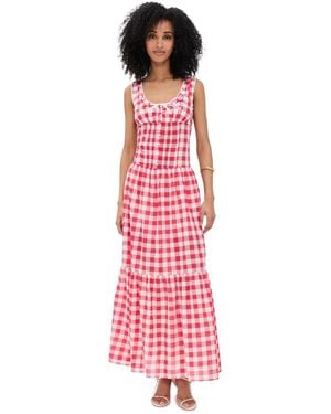 Frankie's Bikinis X Bella Hadid Southern Belle Gauze Midi Dress - Red