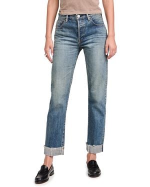 Moussy Mv Hopewell Straight Selvedge Jeans - Blue
