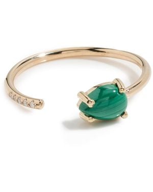 Zoe Chicco 14K Malachite & Diamond Ring - Blue