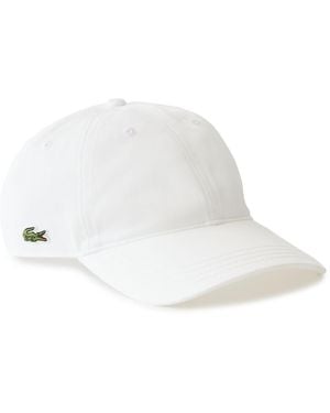 Lacoste Cotton Twill Side Logo Cap - White