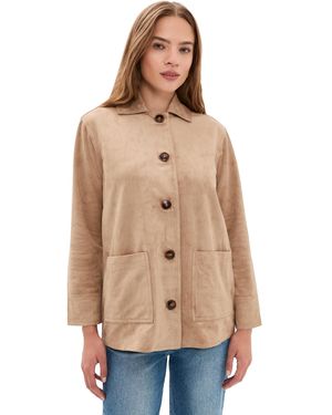 Z Supply Decker Suede Chore Jacket - Natural