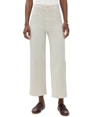 DL1961 Hepburn Wide Leg High Rise Ankle Jeans - White