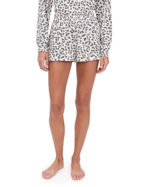 Z Supply Luxe Leopard Shorts - Black