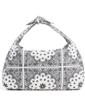 Maria La Rosa Bandana Bound Bag - White