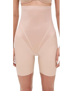 Spanx High-Waisted Mid-Thigh Shorts - Pink