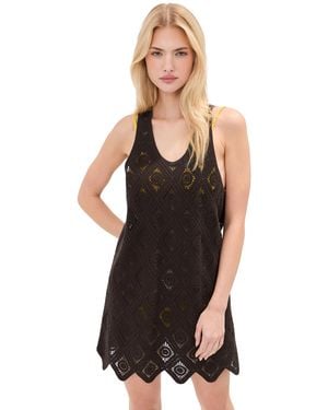 Le Bos Juno Crochet Coverup Dress - Black