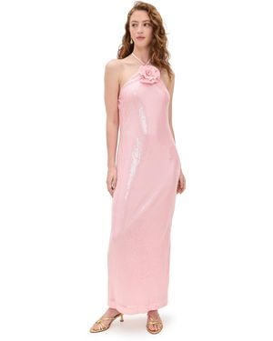 Endless Rose Rose Haltered Sequins Maxi Dress - Pink