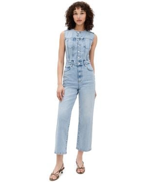 PAIGE Cirie Ankle Denim Jumpsuit - Blue