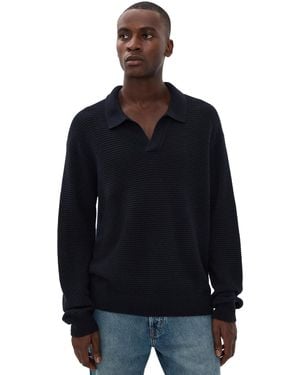 FRAME Textured Wool Cashmere Sweater - Blue