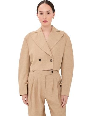 frenken Circle Shape Blazer - Natural