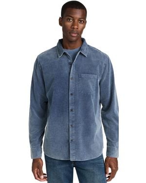 Marine Layer Classic Fit Lightweight Corduroy Shirt - Blue