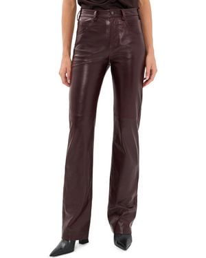 Nili Lotan Joan Leather Pants - Red