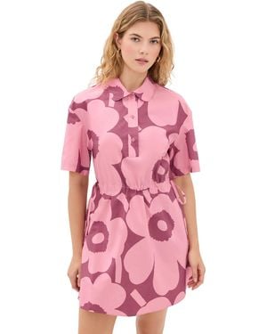 Marimekko Katkelma Unikko Mini Dress - Pink
