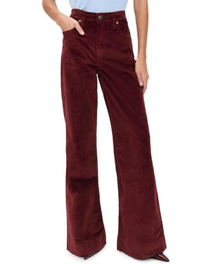 Rag & Bone Skylar High-Rise Corduroy Pants - Red