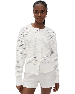 Varley Bettina Textured Knit Jacket - White