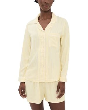 Stripe & Stare Ecovero Pajama Top - Natural
