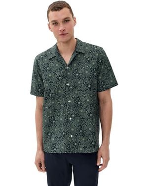 Rhone State Of Mind Camp Collar Shirt - Green