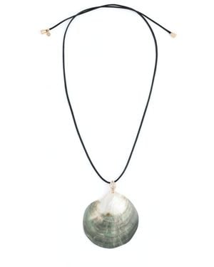 Ettika Statement Shell Cord Necklace - Black