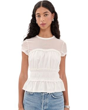 Generation Love Sigrid Mesh Combo Top - White