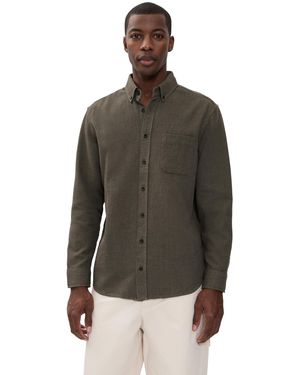 Taylor Stitch The Jack Waffle Shirt - Black