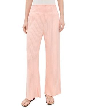 Z Supply Dawn Smocked Rib Pants - Pink