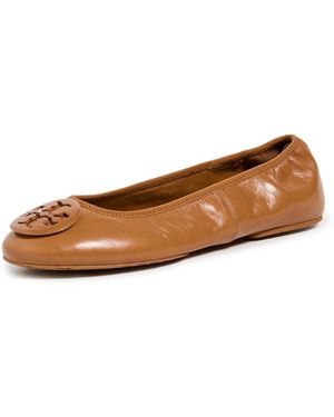 Tory Burch Reva Travel Ballet Flats - White