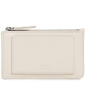 Polo Ralph Lauren Spring Bear Zip Card Case - Natural