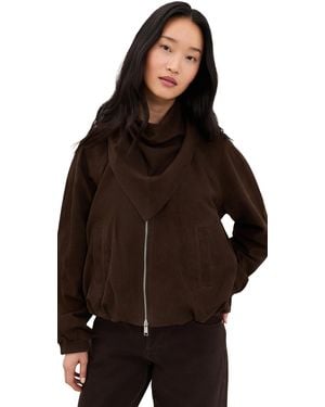 Herskind Yvette Suede Bomber Jacket - Black