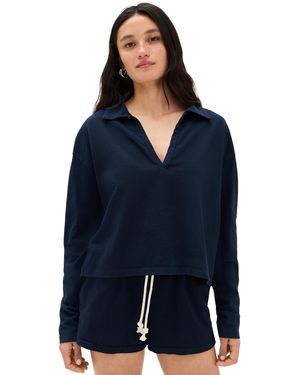 PERFECTWHITETEE Tenessee Jersey Collared Shirt - Blue