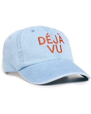 Clare V. Denim Baseball Cap - Blue
