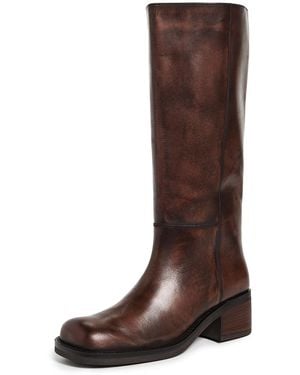 Free People Dana Distressed Pull On Boots - Brown