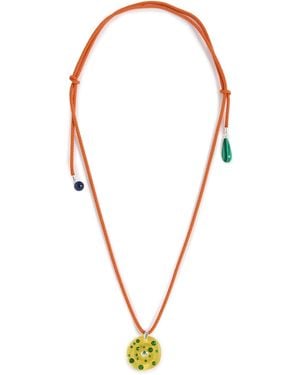 Fry Powers Resin Crystal Necklace - Black