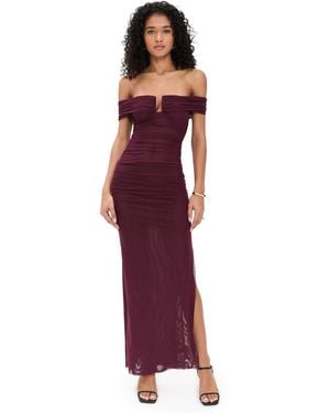 Bec & Bridge Poppy Gathered Maxi Dress - Purple