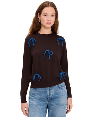 The Tiny Big Sister Sara Bow Sweater - Black