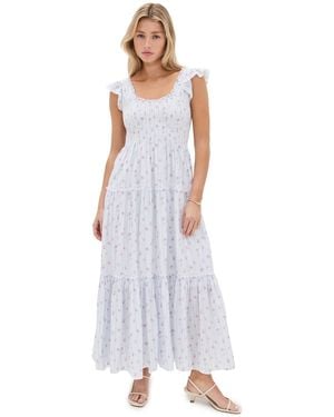 LoveShackFancy Chessie Dress - White