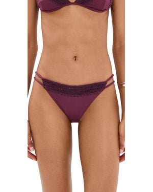 Leslie Amon Garis Trim Bikini Bottoms - Blue