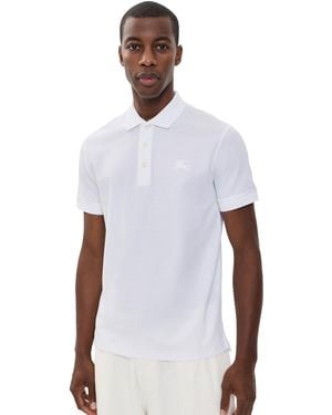 Burberry Eddie Cotton Polo Shirt - White
