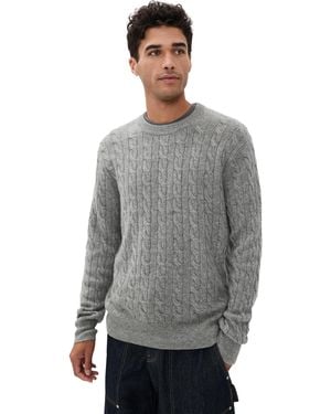 Alex Mill Jordan Cable Cashmere Sweater - Gray