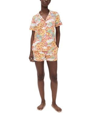 Bedhead PJs Short Sleeve Cotton Knit Pajama Set - Black