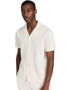Vince Boucle Button Down Shirt - Natural