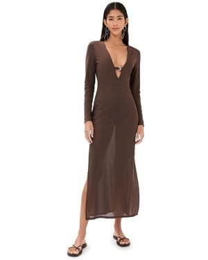 STAUD Cleo Dress - Brown