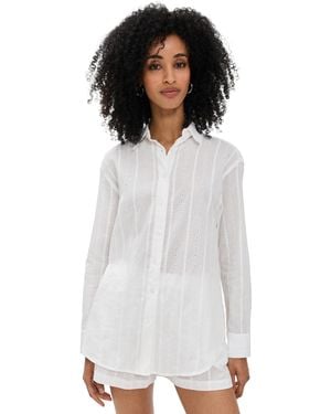 Le Bos Cecilia Long Sleeve Button Down Shirt - White