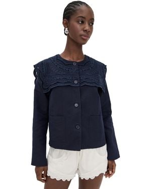 Sea Marie Embroidery Jacket - Blue
